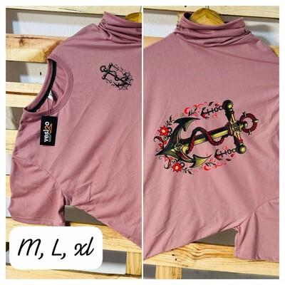 Double side printed crew neck tshirt