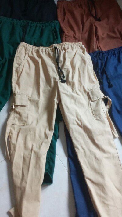 Linen ladies pocket pant