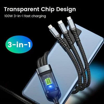 3 IN 1 100W FAST CHARGING CABLE 