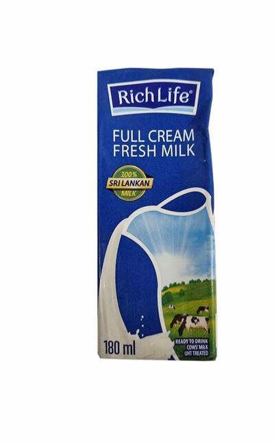 Rich life fresh milk 180ml