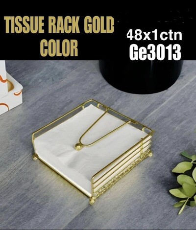 TISSUE RACK GOLD COLOR