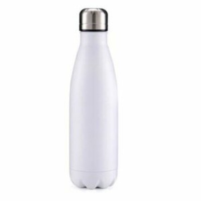 Blank Flask Sublimation Print Bottle – White