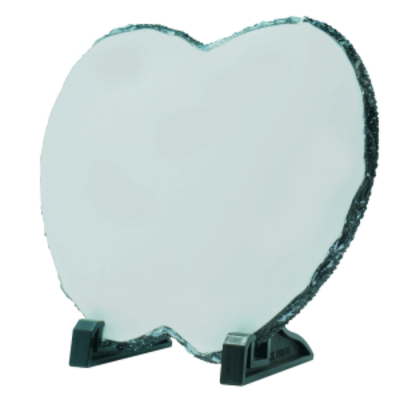 Blank Apple Shaped Granite Photo Rock Slate-SH53