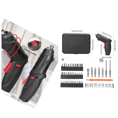 48 Pcs Cordless Screw Driver 4.2V