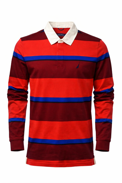NAUTICA LS Polo Rugby T-Shirt Striped (Available Sizes - S / XXL)