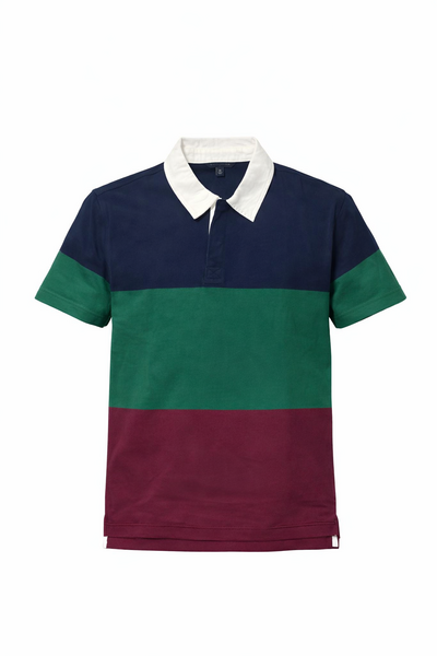 BANANA REPUBLIC SS Rugby Polo T-Shirt Striped(Available Sizes- M)