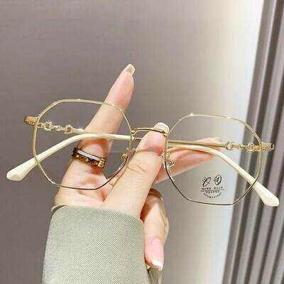 #Classic Polygon Anti-Blue Light Glass-1034GD