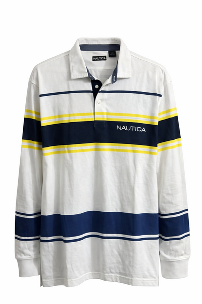 NAUTICA Mens Polo LS T-Shirt ( Size-2XL)