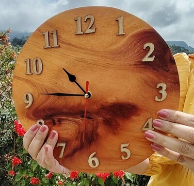 Wooden wall clock