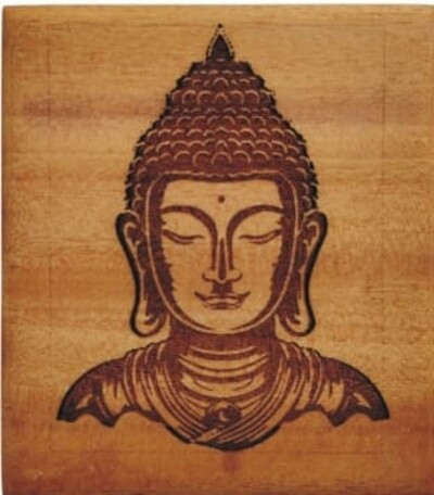 Laser engraving Buddha