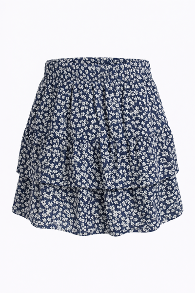 NAME IT Girls Navy Floral Skirt (Size-12-14 Years)