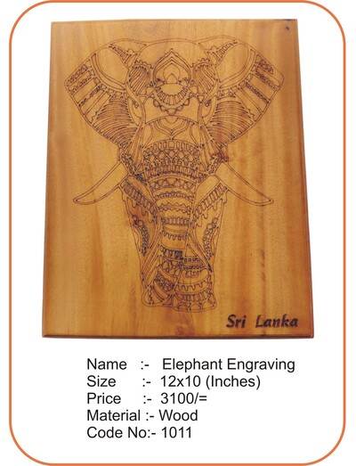 Laser engraving elephant