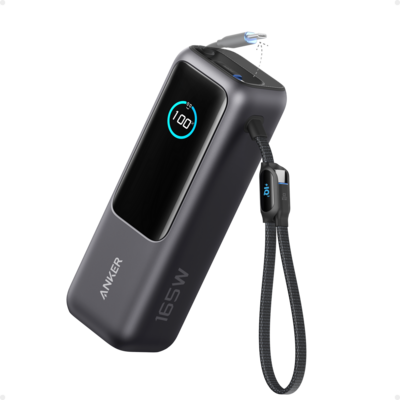 Anker Zolo A1695H11 165W Portable Charger 25000mAh Power Bank with Built-in Retractable Cables