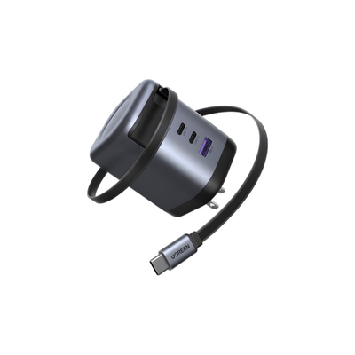 UGREEN 65829 100W GAN FAST CHARGER WITH RETRACTABLE CABLE