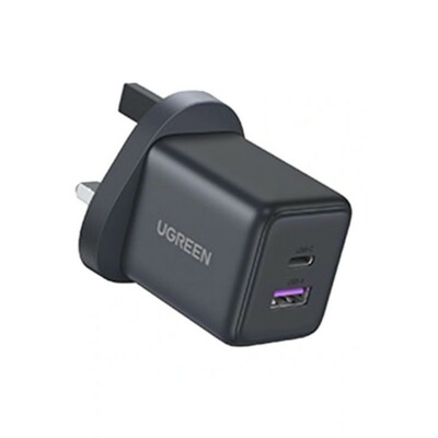 UGREEN 65036 30W 2 PORT GAN FAST CHARGER SPACE GRAY UK GRAY