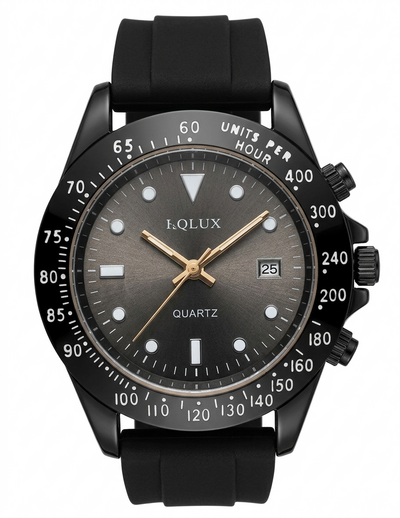 HQLUX Quartz Luxury Men’s Watch – Sleek Black Edition