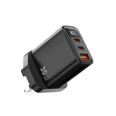 Wiwu WI-G010 30w Firefly Gan Fast Charger Black UK