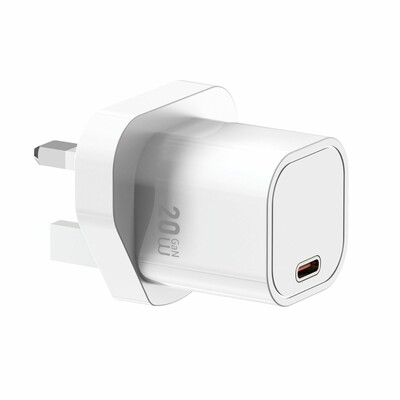 Wiwu WI-G014 Cube 20w Gan Fast Charger Adapter White UK