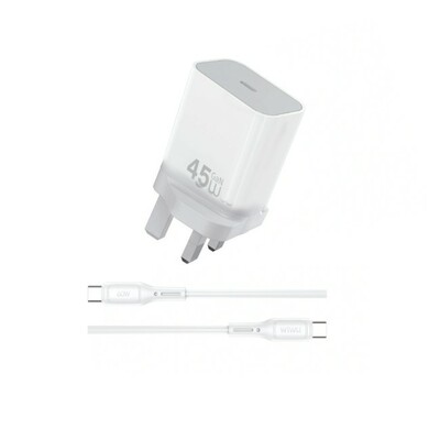 WiWU WI-024 Essen GaN 45W Fast Charger With 60W USB-C to USB-C Cable