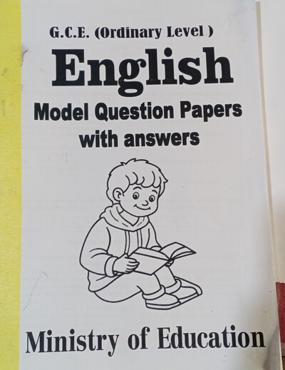 Model Question Papers for O/L. English 