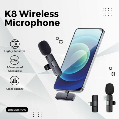 K8 Wireless Lavalier Microphone (Type-C Mic)