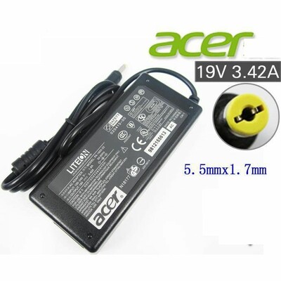 Acer Yellow Pin Charger 65W 19V 3.42A 