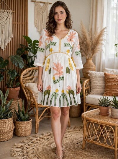 Indian Embroidery Short Frock