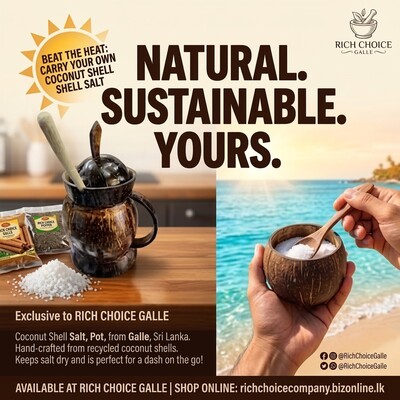 Coconut shell salt. L