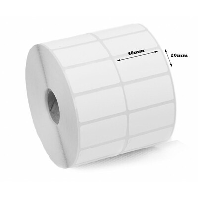 40x20 Thermal Transfer, 2ups, 5000pcs Labels Roll
